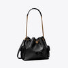 Charlie Quilted Suede Drawstring Shoulder Bag